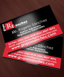 Tarjetas con plastificado Grueso Brillante | Una cara